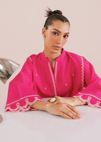 Shocking Pink Embroidered Co-ord