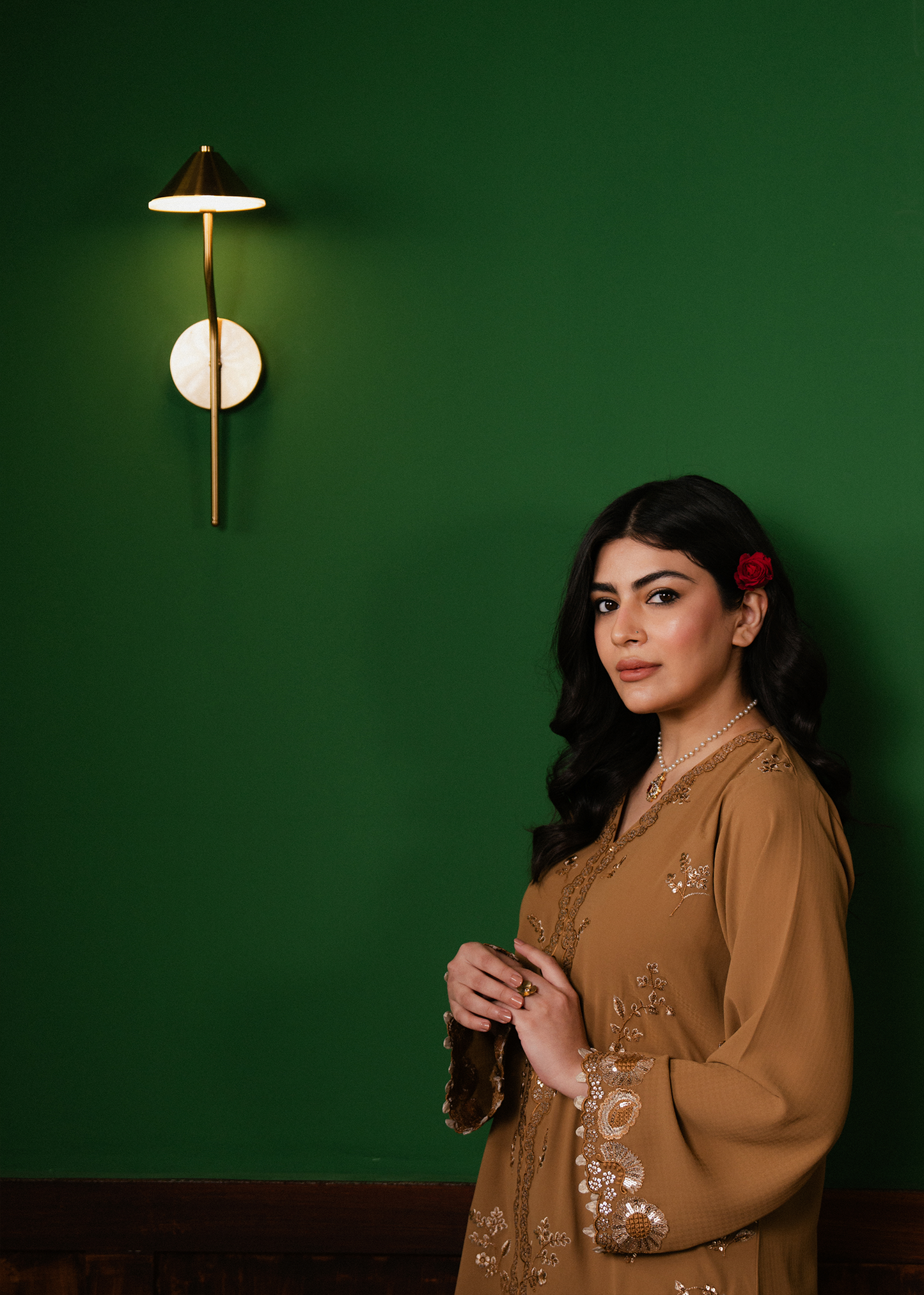 stitched embroidered suit