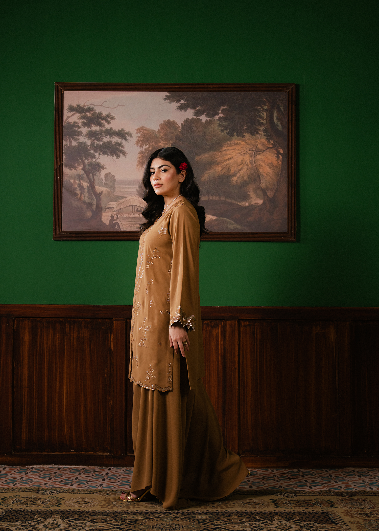 embroidered suit for women