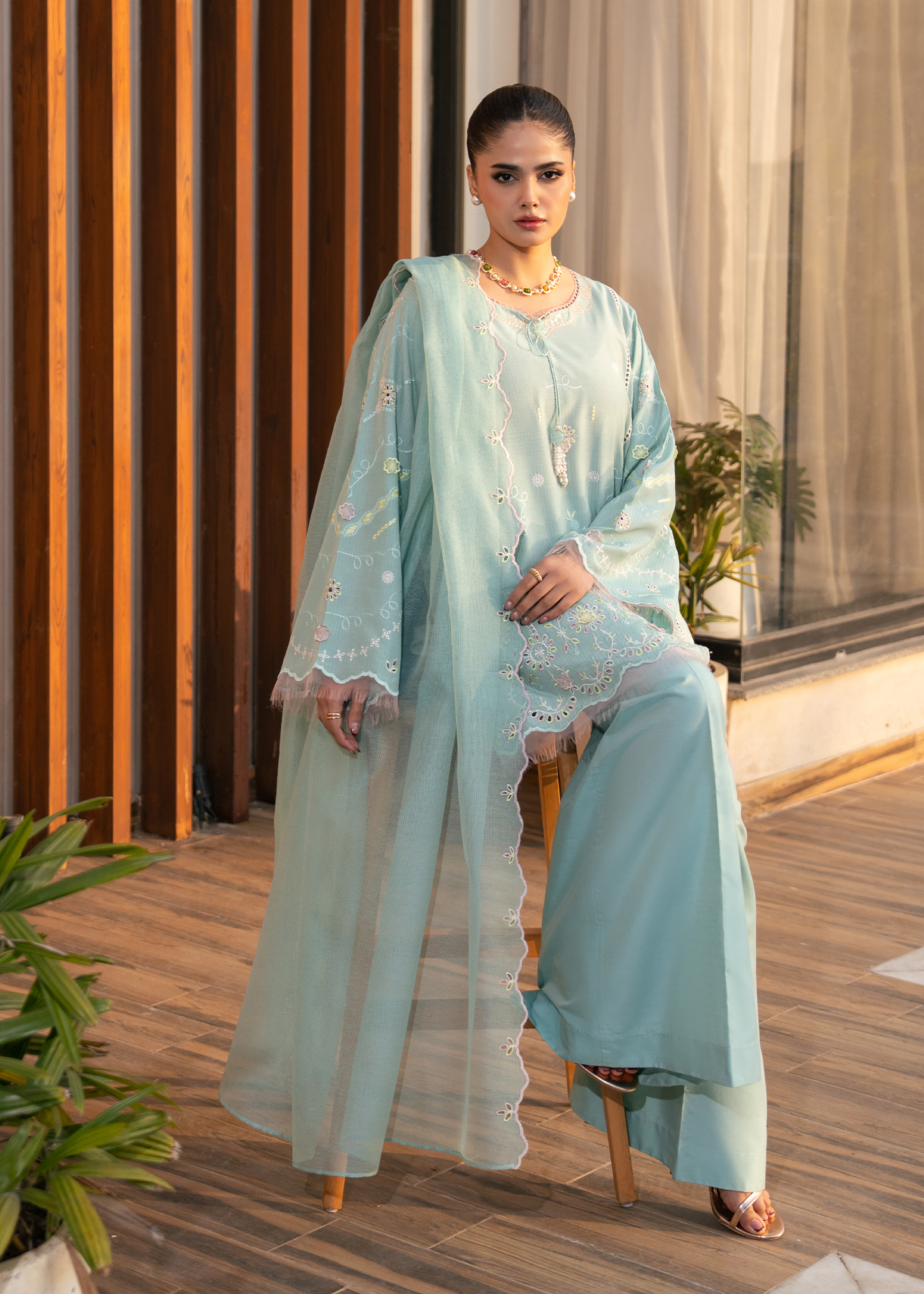 Misty Sea Green Festive Pret