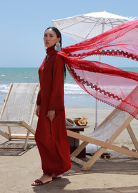 Red Luxury Embroidered Suit