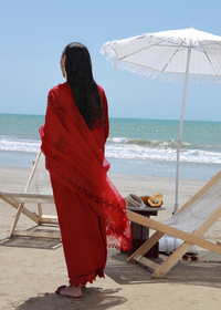 Red Luxury Embroidered Suit