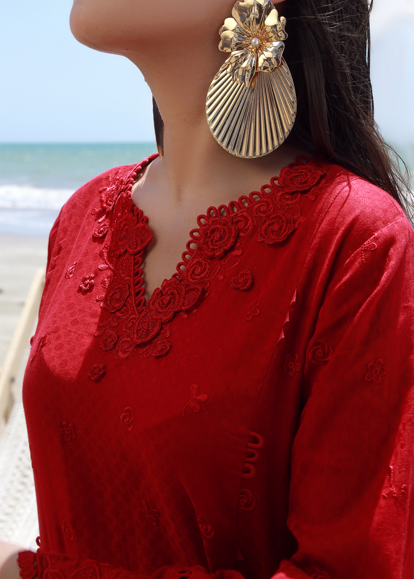 lawn embroidered suit