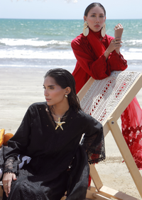 Red Luxury Embroidered Suit