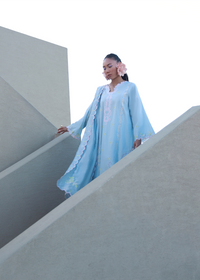 Ice Blue Luxury Embroidered Suit