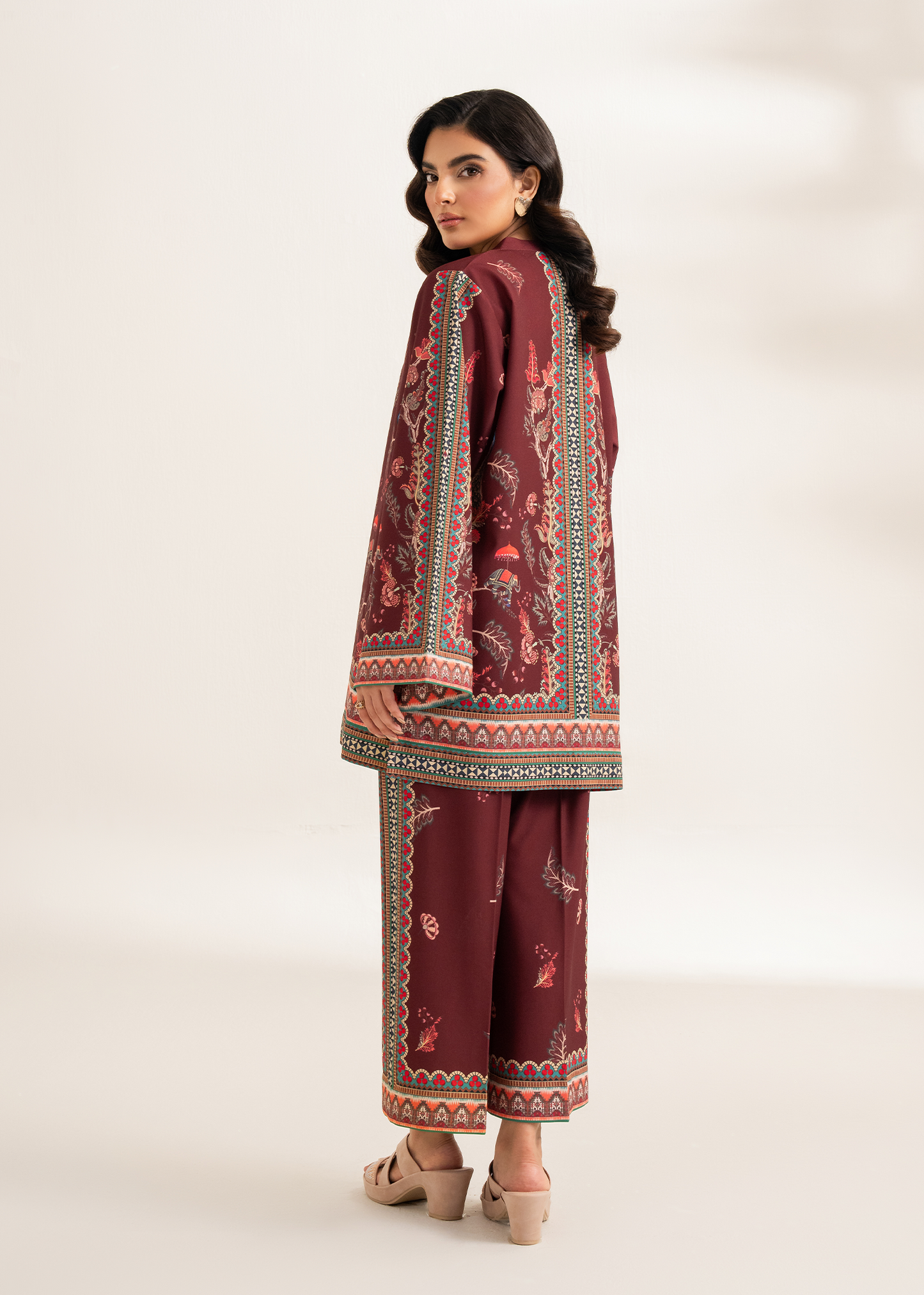 Maroon Printed Co-ord