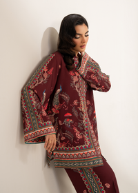Maroon Printed Co-ord