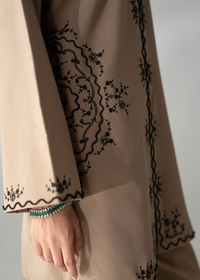 Coffee Brown Embroidered Co-ord set