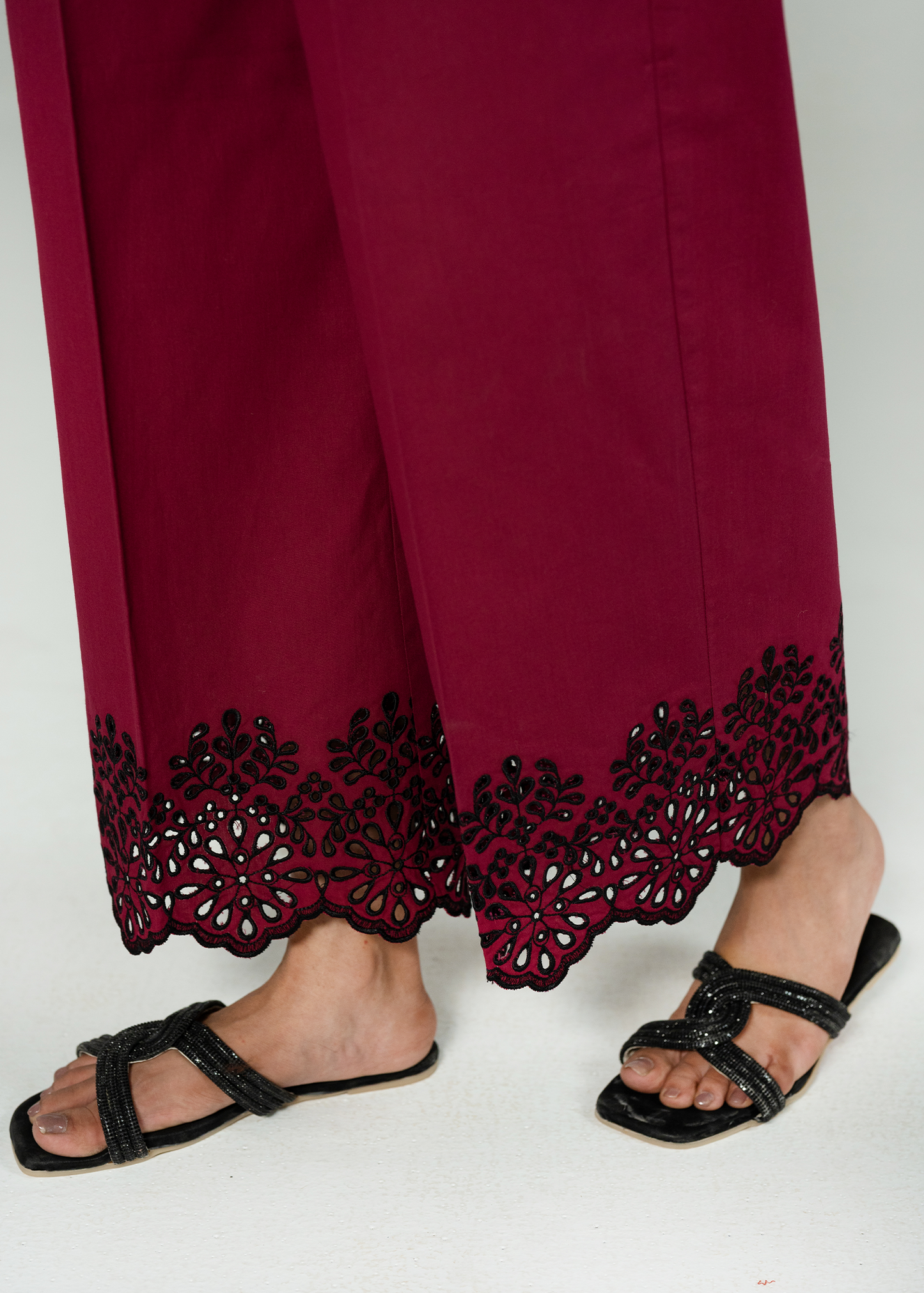 Maroon Embroidered Co-ord