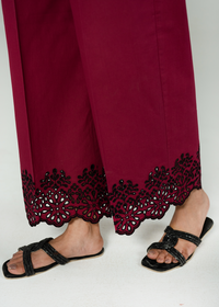 Maroon Embroidered Co-ord