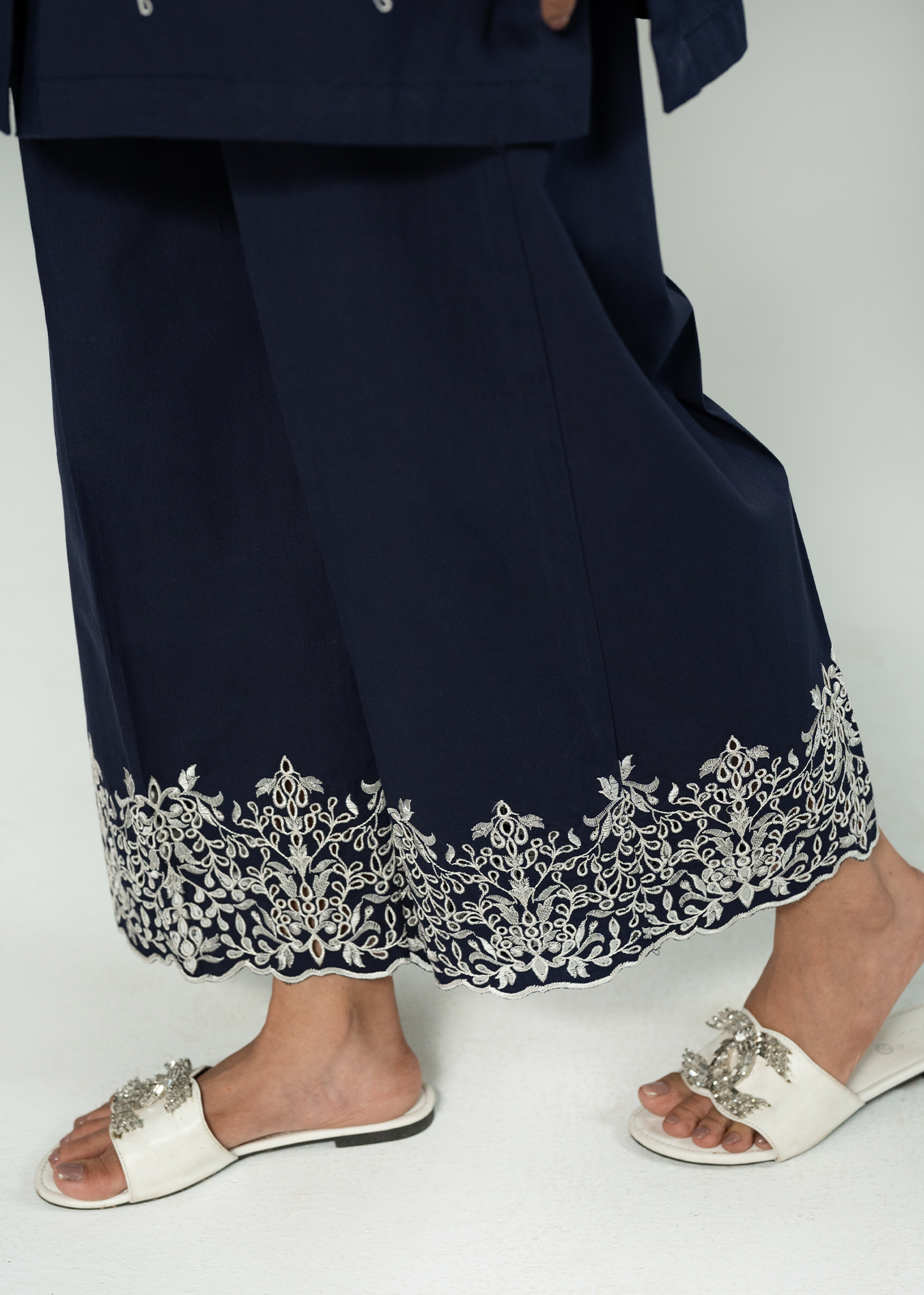 Navy Embroidered Co-ord
