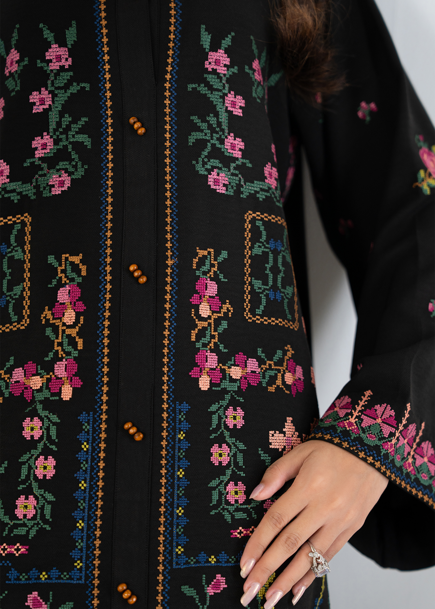 Black Embroidered Co-ord set