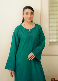 Emerald Green Embroidered Marina 2 PC Suit