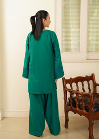 Emerald Green Embroidered Marina 2 PC Suit