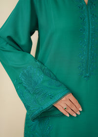 Emerald Green Embroidered Marina 2 PC Suit