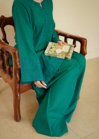 Emerald Green Embroidered Marina 2 PC Suit