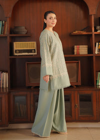 Sage Green Embroidered Marina 2 PC Suit