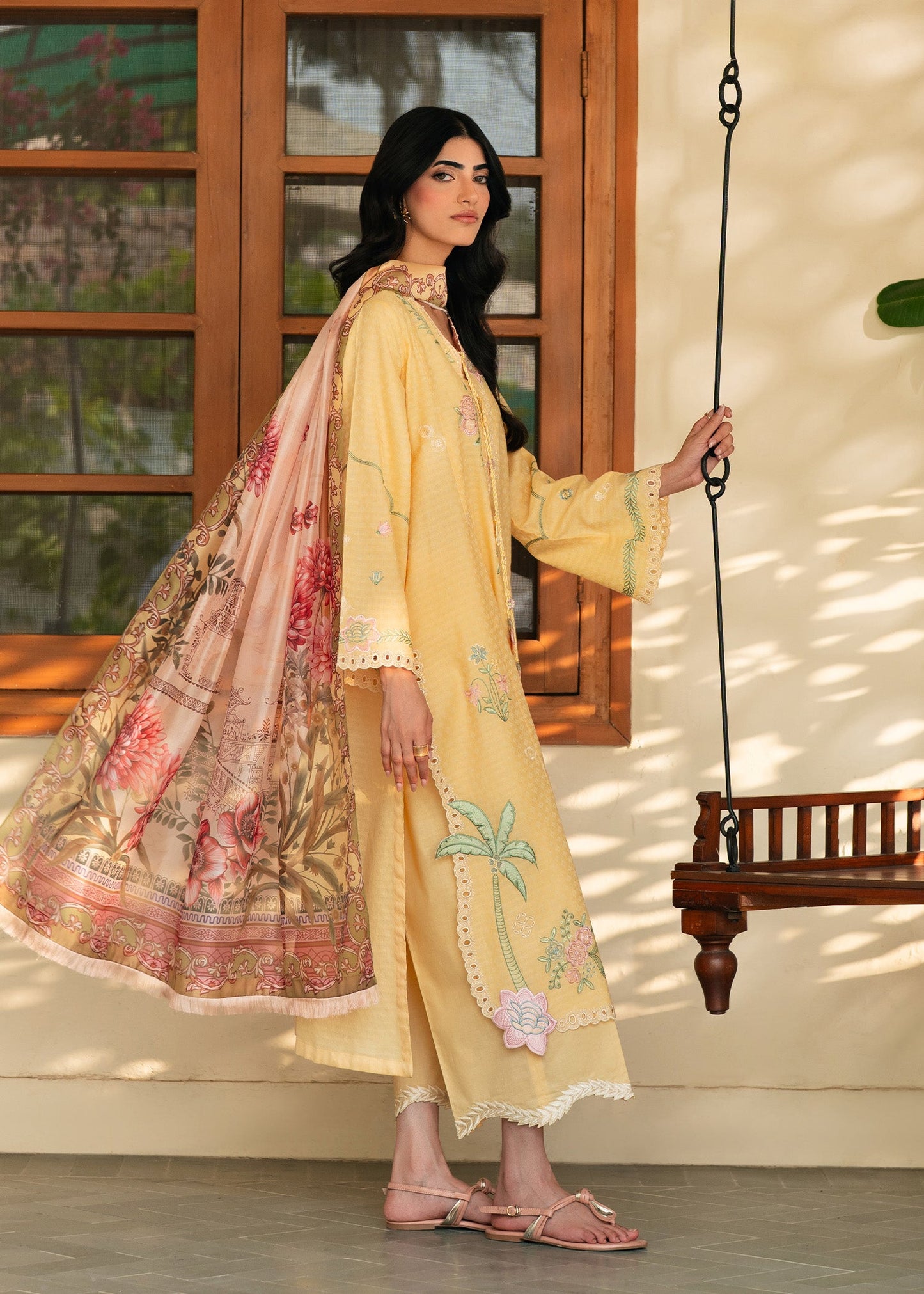 Emi Butter Yellow Festive Lawn