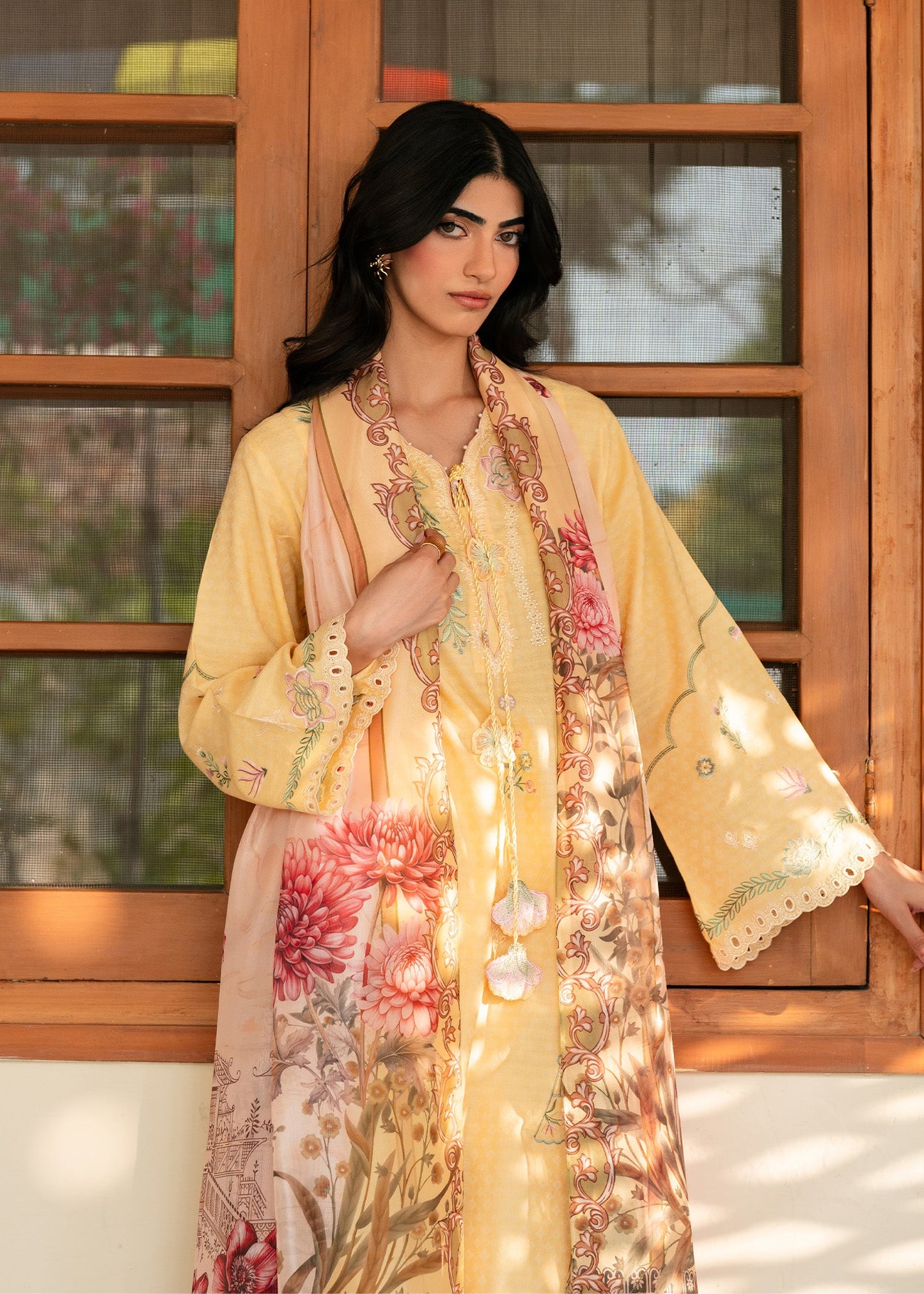 Emi Butter Yellow Festive Lawn