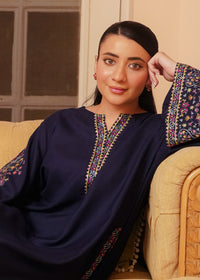 Navy Blue Embroidered Marina 2 PC Suit