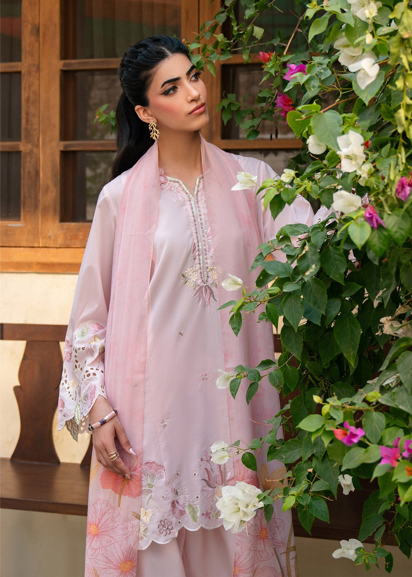 Noa Baby Pink Festive Lawn