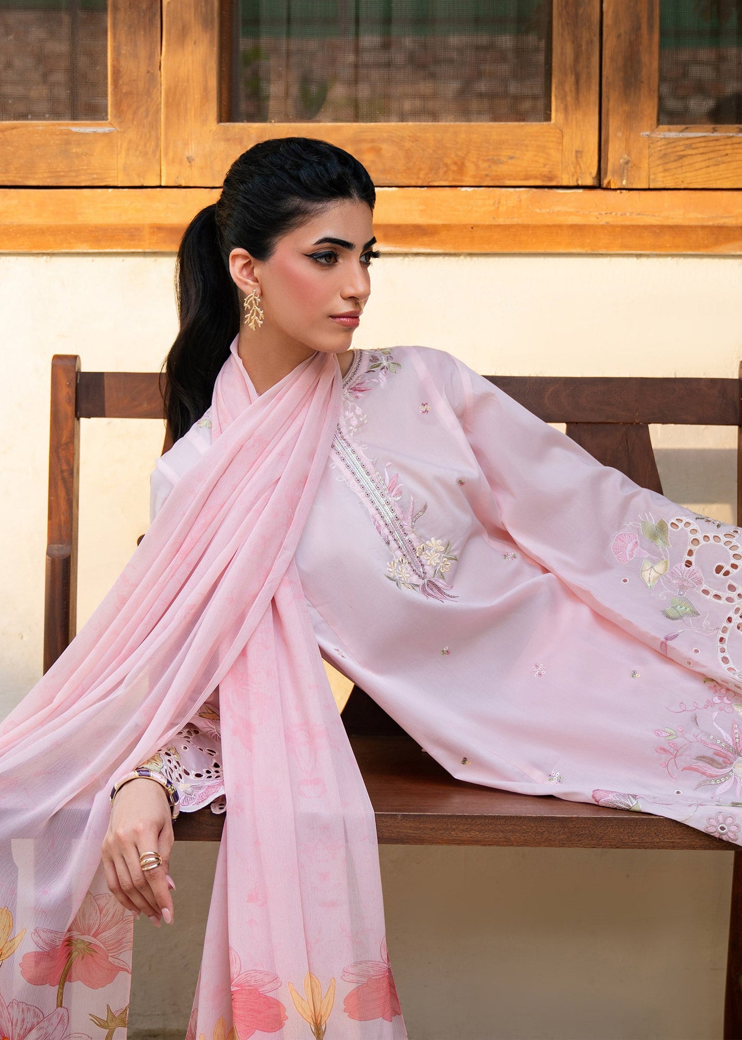 Noa Baby Pink Festive Lawn