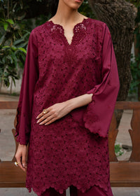 Ana Maroon Festive Lawn
