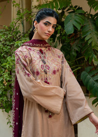 Mia Beige Festive Lawn