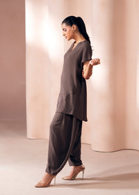 Brown Crush Co-ord Set