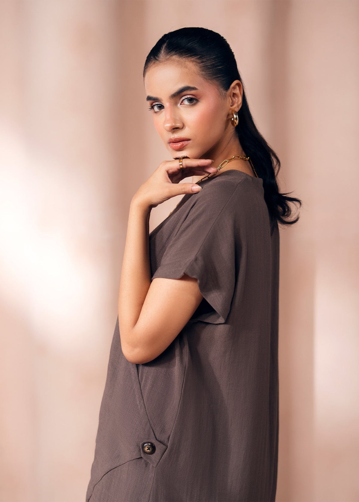 Brown Crush Co-ord Set