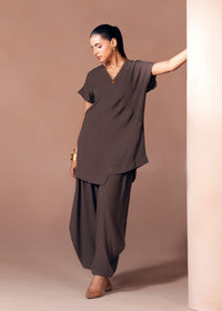 Brown Crush Co-ord Set