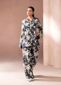 Charcoal Grey Printed Co-ord Set