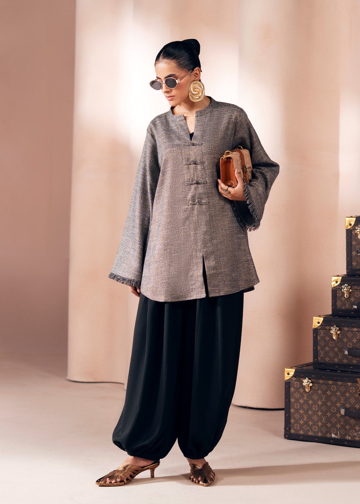 Grey Tweed Shirt