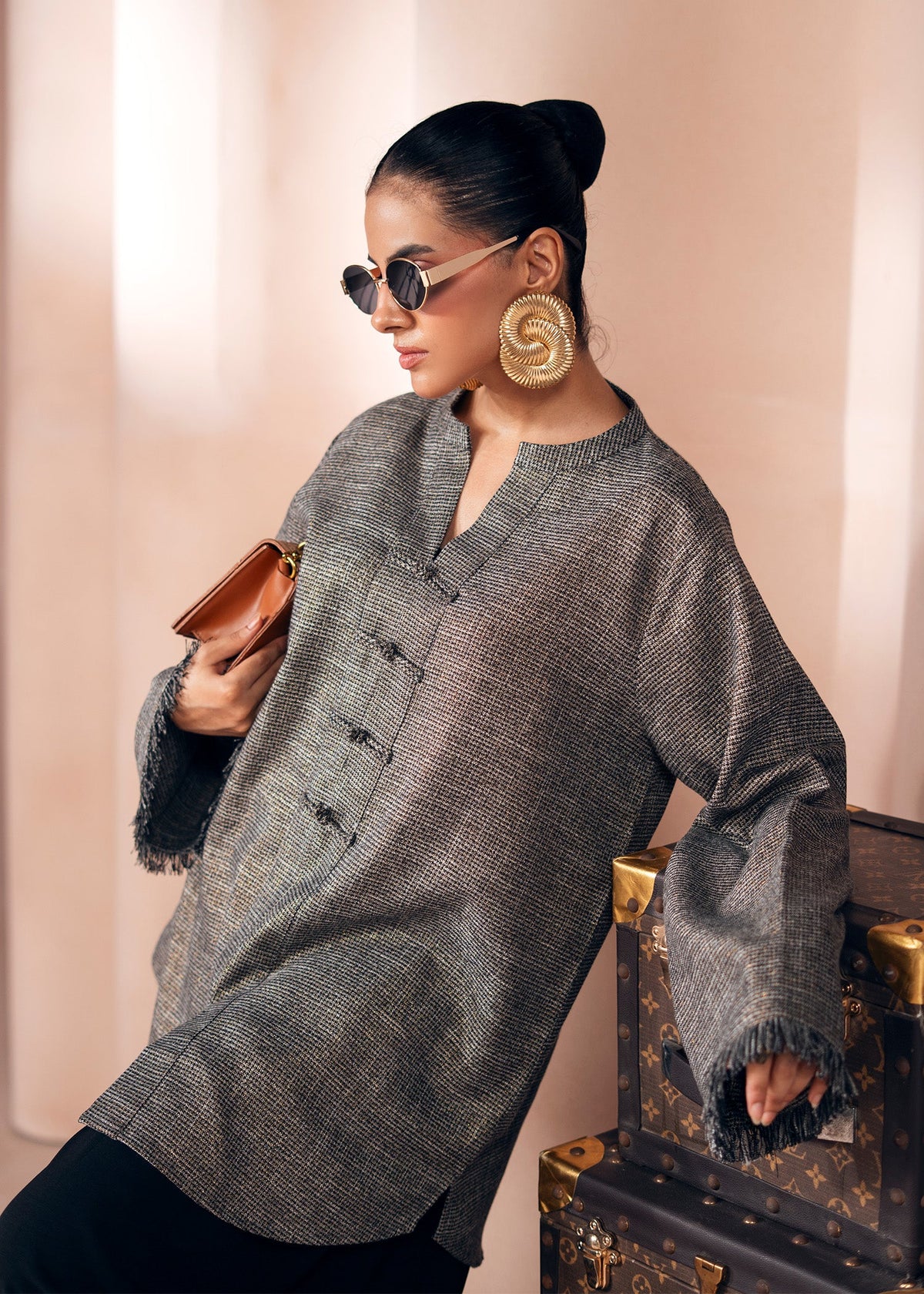 Grey Tweed Shirt