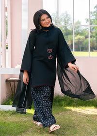 Black Printed Suit