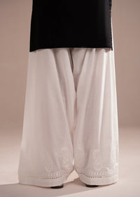 White Embroidered Farshi Shalwar