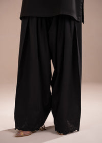 Black Embroidered Farshi Shalwar