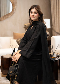 Black Chiffon Embroidered Dupatta
