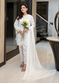Off-white Chiffon Dupatta