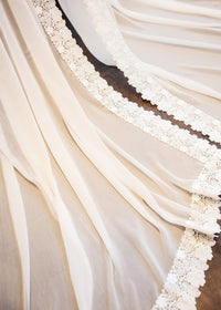 Cloud White Embroidered Lawn