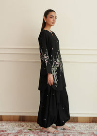 Midnight Black Embroidered Lawn