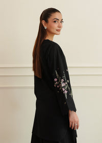 Midnight Black Embroidered Lawn