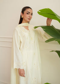 Eggshell White Embroidered Lawn