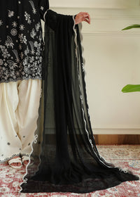 Smoke Black Embroidered Lawn