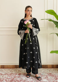 Smoke Black Embroidered Lawn