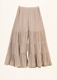 Beige Embroidered Sharara Suit (2 pc)