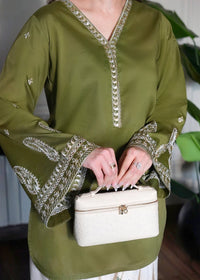 Matcha Green Embroidered Shirt