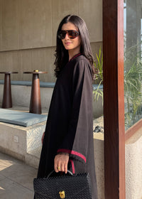 Black Embroidered Karandi 2 PC Suit