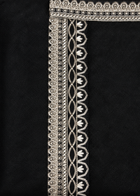 Black Embroidered Pashmina Shawl